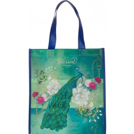 Bolsa Blessed (Jeremías 17:7). Polipropileno. Verde azulado (inglés)