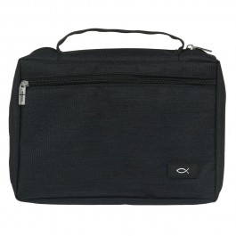 Funda para Biblia Pez. Lona. Negro - S
