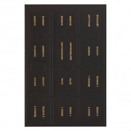 Índice adhesivo para Biblia. Negro con texto dorado (inglés)