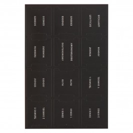 Índice adhesivo para Biblia. Negro con texto plata (inglés)