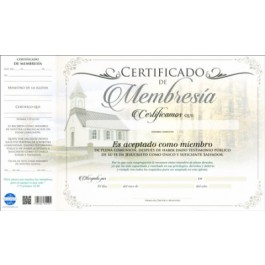 Certificado de membresía (pack de 20)