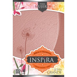Biblia de promesas Inspira. Letra grande. 2 tonos. Rosado - RVR60