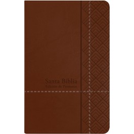 Biblia de promesas. Manual. Letra grande. Imitación piel. Café. Cremallera - RVR60