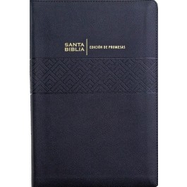 Biblia de promesas. Grande. Letra gigante. Imitación piel. Negro. Cremallera. Índice - RVR60