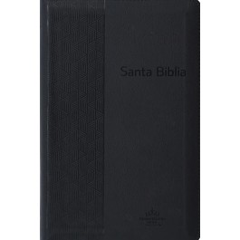 Biblia manual. Letra grande. 2 tonos. Negro. Cremallera. Índice - RVR60