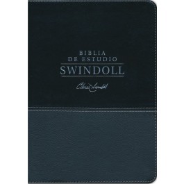 Biblia de estudio Swindoll. 2 tonos. Negro - NTV