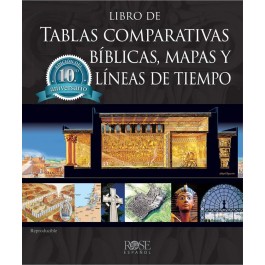 Libro de tablas comparativas bíblicas, mapas y líneas de tiempo