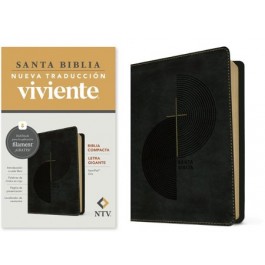Biblia compacta. Letra gigante. Imitación piel. Gris - NTV