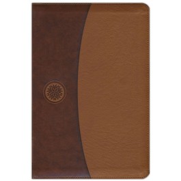 Biblia grande. Letra grande. 2 tonos. Canela. Cremallera - RVR60