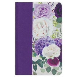 Biblia manual. Letra grande. Ultrafina. Tapa dura entelada. Morado/floral - RVR60