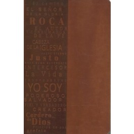 Biblia manual. Letra grande. Edición Nombres de Dios. 2 tonos. Marrón - RVR60