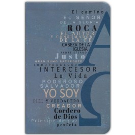 Biblia manual. Letra grande. Edición Alfa y omega con Nombres de Dios. 2 tonos. Azul - RVR60