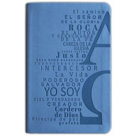 Biblia manual. Letra grande. Edición Nombres de Dios. 2 tonos. Azul - RVR60