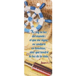 Marcador en 3D unisex Juan 8:12 (bilingüe)