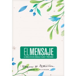 Biblia El Mensaje. Tapa dura. Verde floral - Mensaje