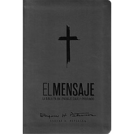 Biblia El Mensaje. Imitación piel. Gris - Mensaje