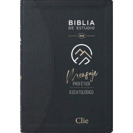 Biblia de estudio mensaje profético y escatológico. 2 tonos. Negro - RVR77