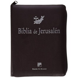 Biblia de Jerusalén. Bolsillo. Cremallera. Marrón