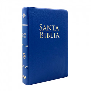 Biblia manual. Letra grande. Vinilo. Azul - RVR60