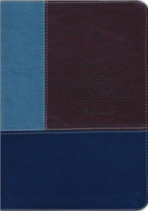 Biblia de estudio Swindoll. 2 tonos. Azul/marrón - NTV
