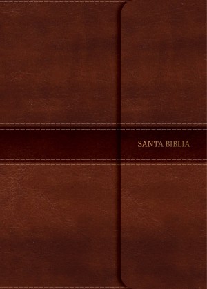 Biblia súper grande. Letra súper gigante. 2 tonos. Marrón. Broche - NVI