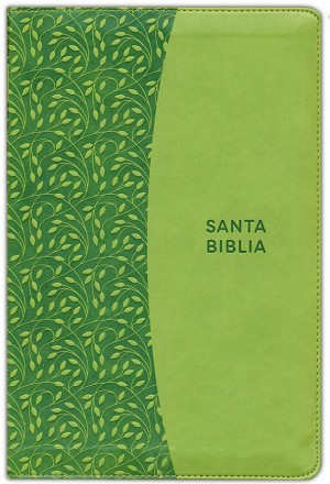 Biblia grande. Letra grande. 2 tonos. Verde. Cremallera - RVR60
