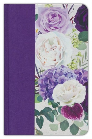 Biblia manual. Letra grande. Ultrafina. Tapa dura entelada. Morado/floral - RVR60