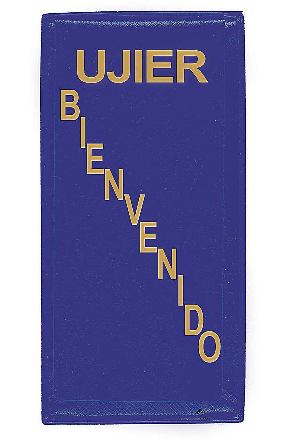 Distintivo - Ujier. Azul (pack de 3)