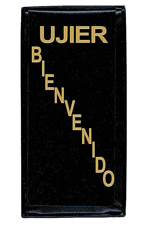 Distintivo - Ujier. Negro (pack de 3)