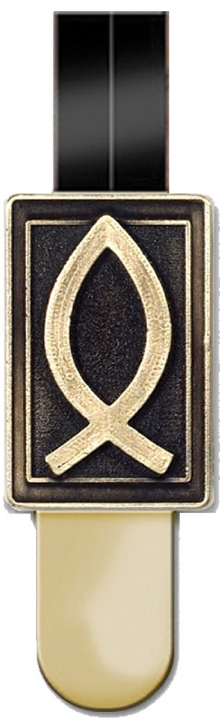 Marcador - Pez Icthus en bronce