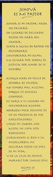 Marcador - Jehová es mi Pastor. Salmo 23