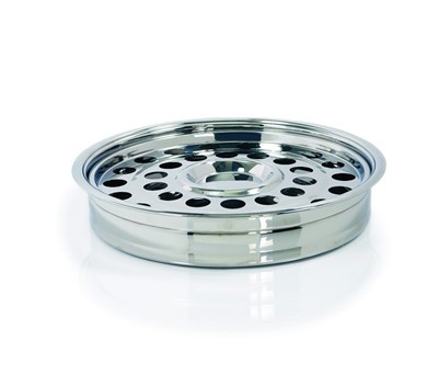 Bandeja de vino y pan plateada - Santa Cena