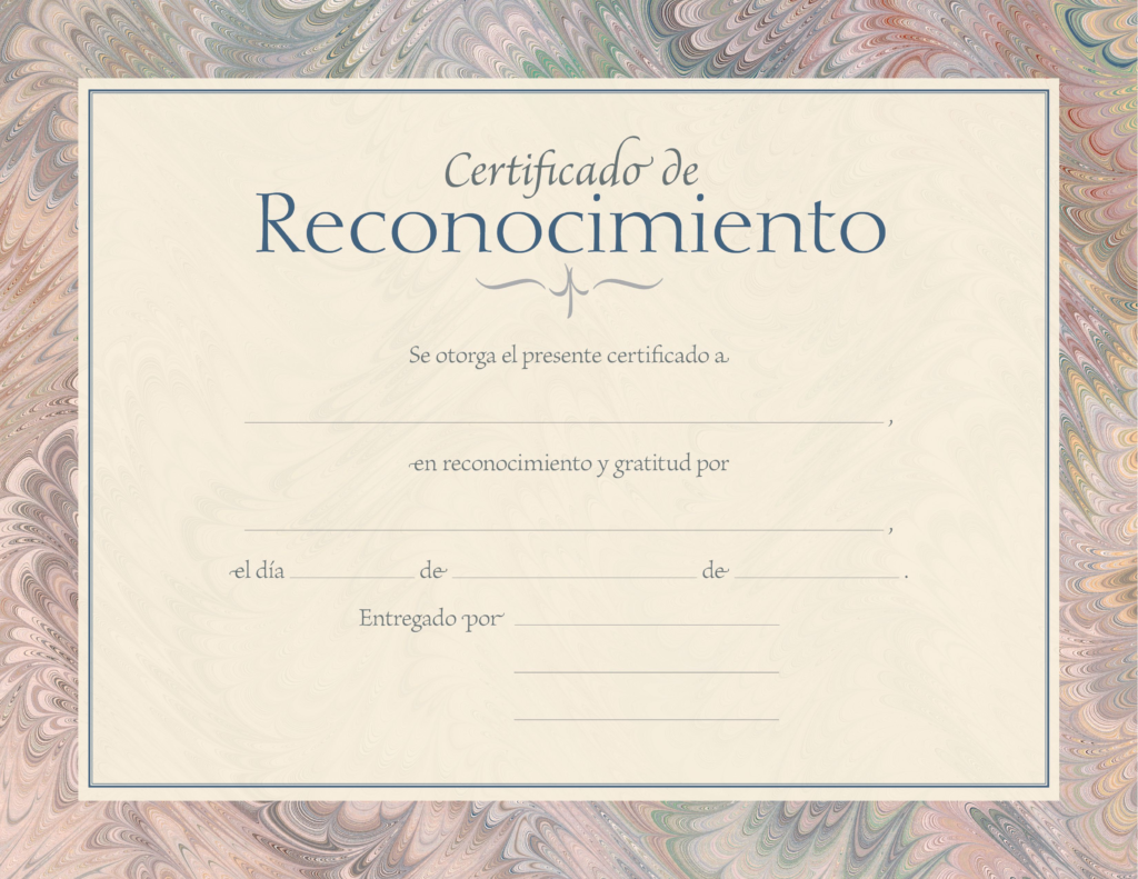 Certificado - Apreciación (pack de 6)