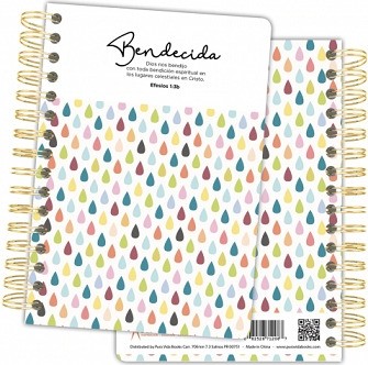 Cuaderno Bendecida (Efesios 1:3b). Rústica. Espiral