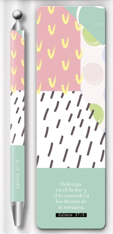 Bolígrafo y marcador Deleítate en el Señor (Salmo 37:4)