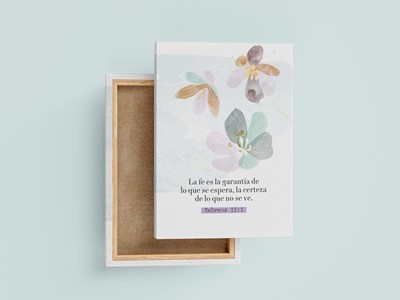 Mini lienzo La fe es la garantía (Hebreos 11:1)