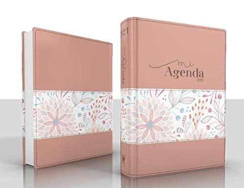 Agenda Deluxe 2021. 2 tonos. Rosa jardín