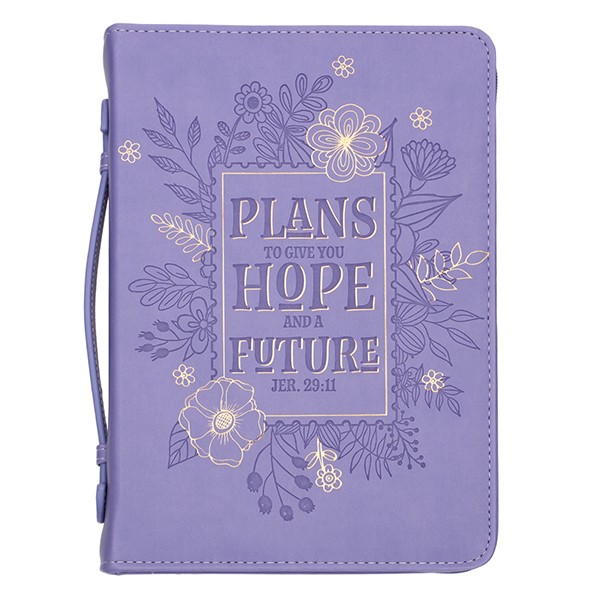 Funda para Biblia Jeremías 29:11. 2 tonos. Violeta - L