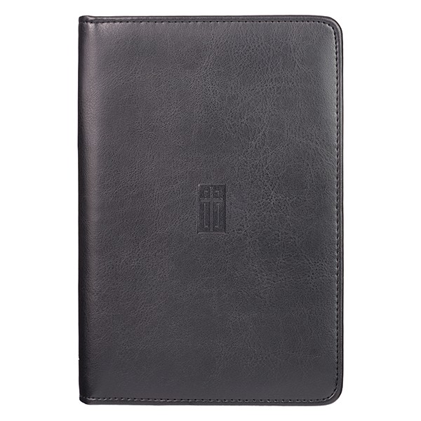 Kit para estudio bíblico Cruz. Imitación piel. Negro