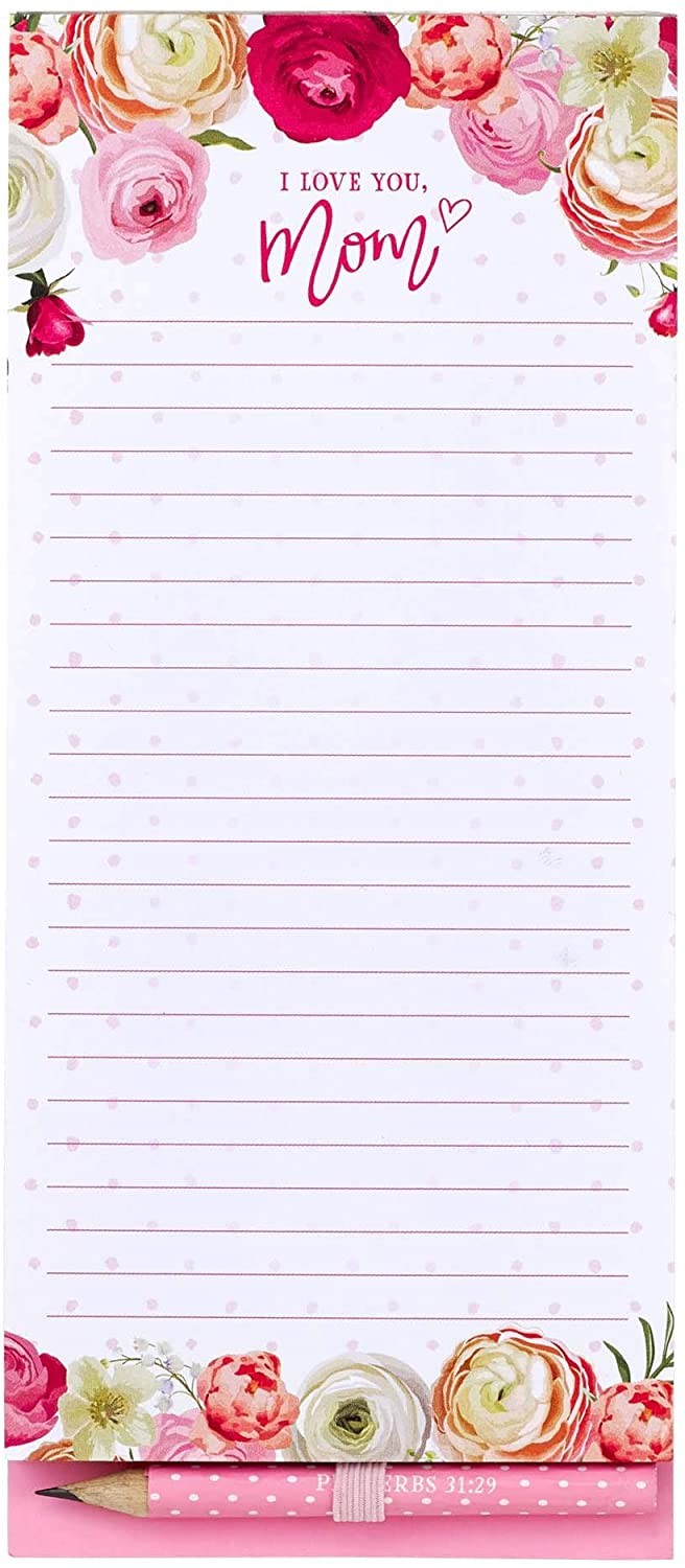 Bloc de notas magnético y lapicero I love you, Mom