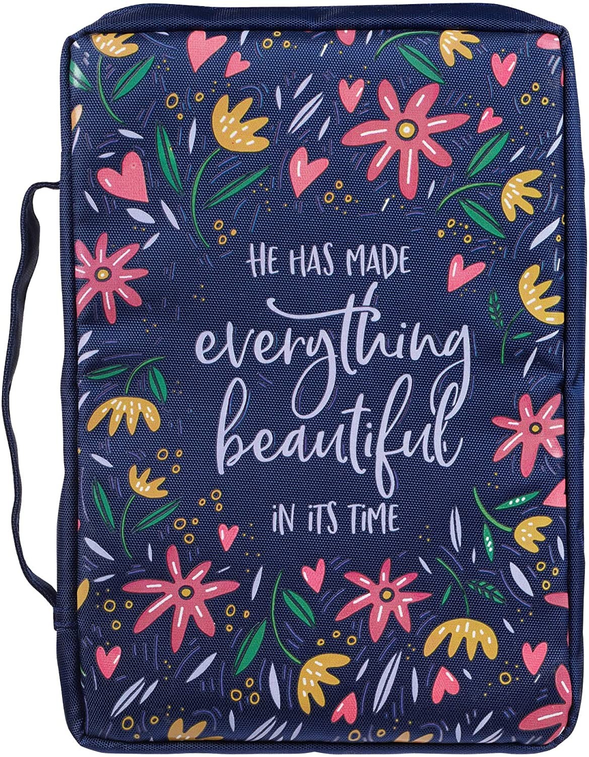 Funda para Biblia Everything beautiful. Lona. Azul floral - L (inglés)