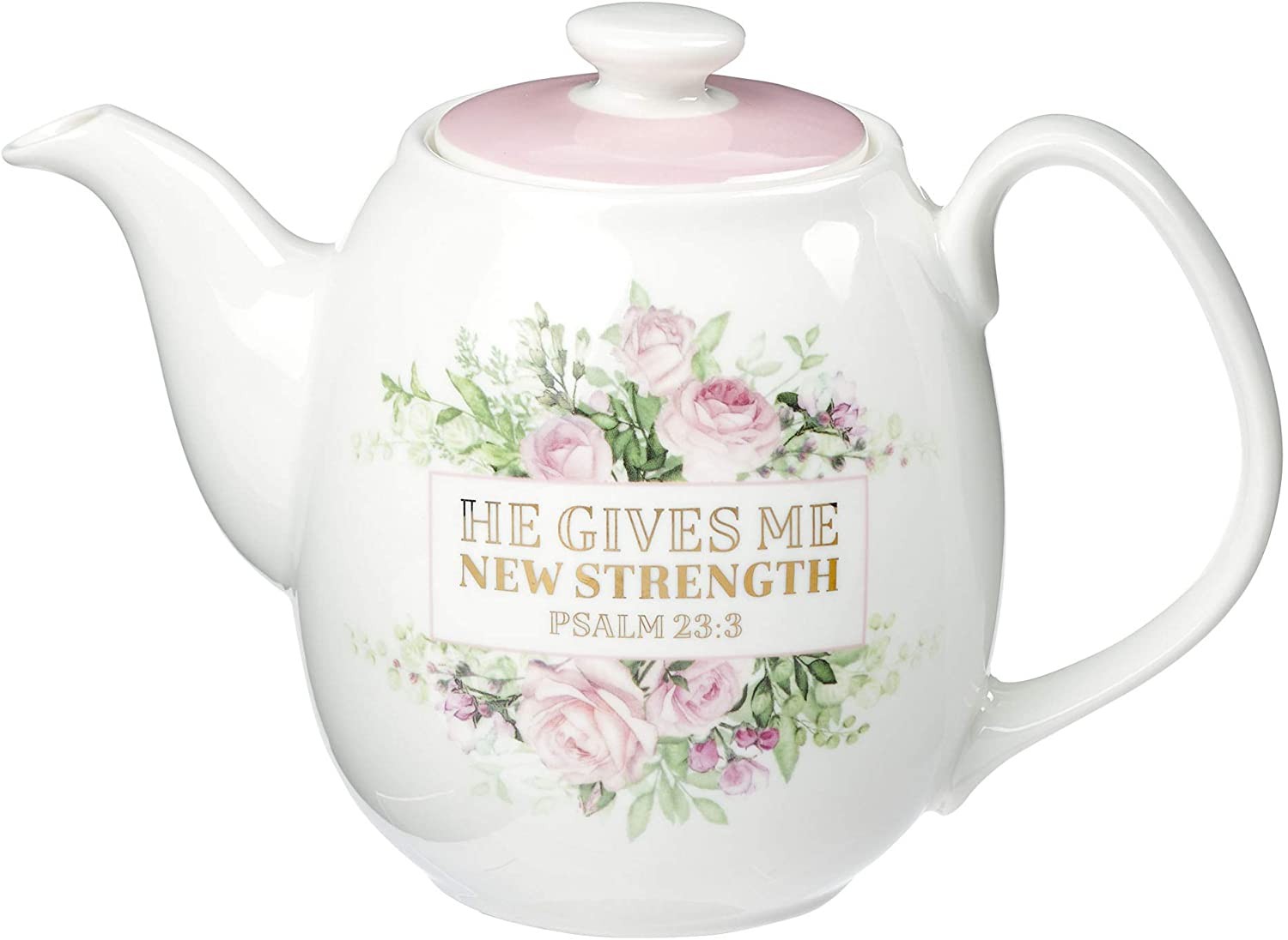 Tetera Salmo 23:3 (inglés)