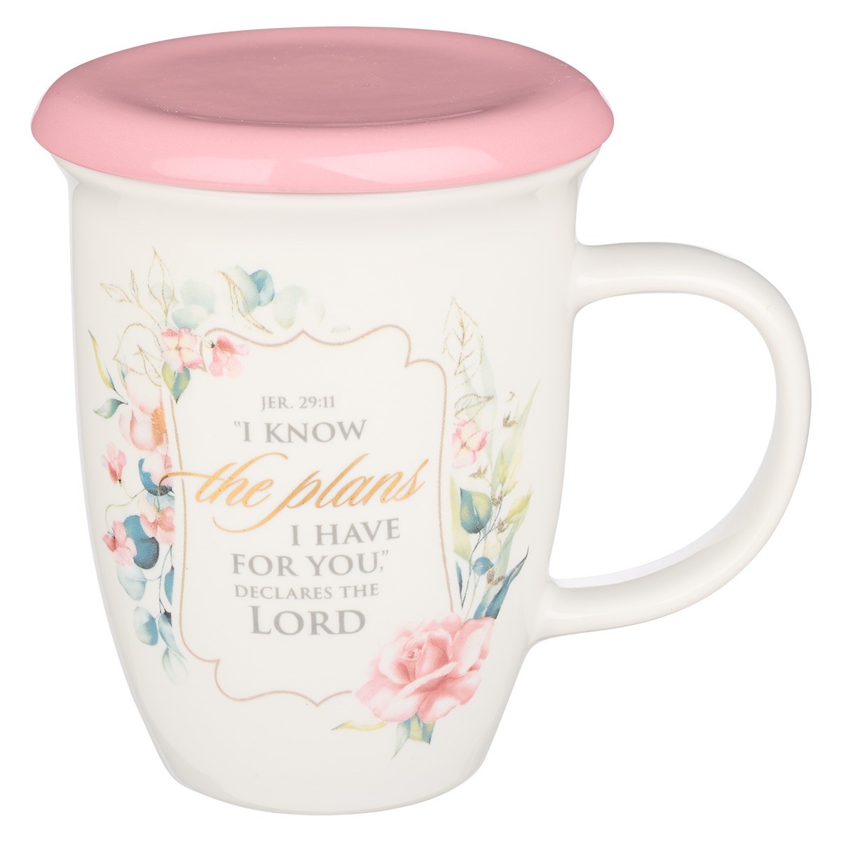 Taza con tapa Jeremías 29:11 (inglés)