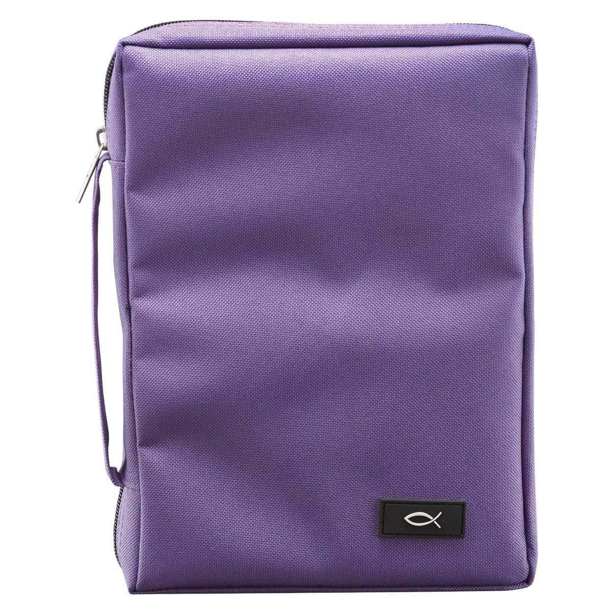 Funda para Biblia Pez. Poliester. Violeta - XL