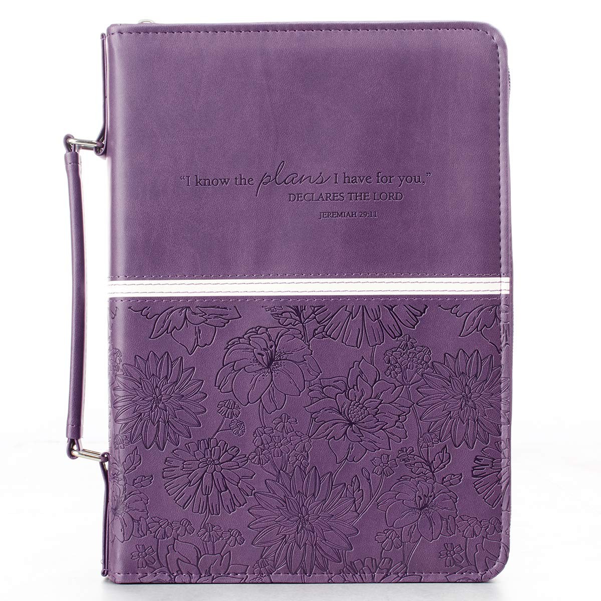 Funda para Biblia Jeremías 29:11. Imitación piel. Violeta - L