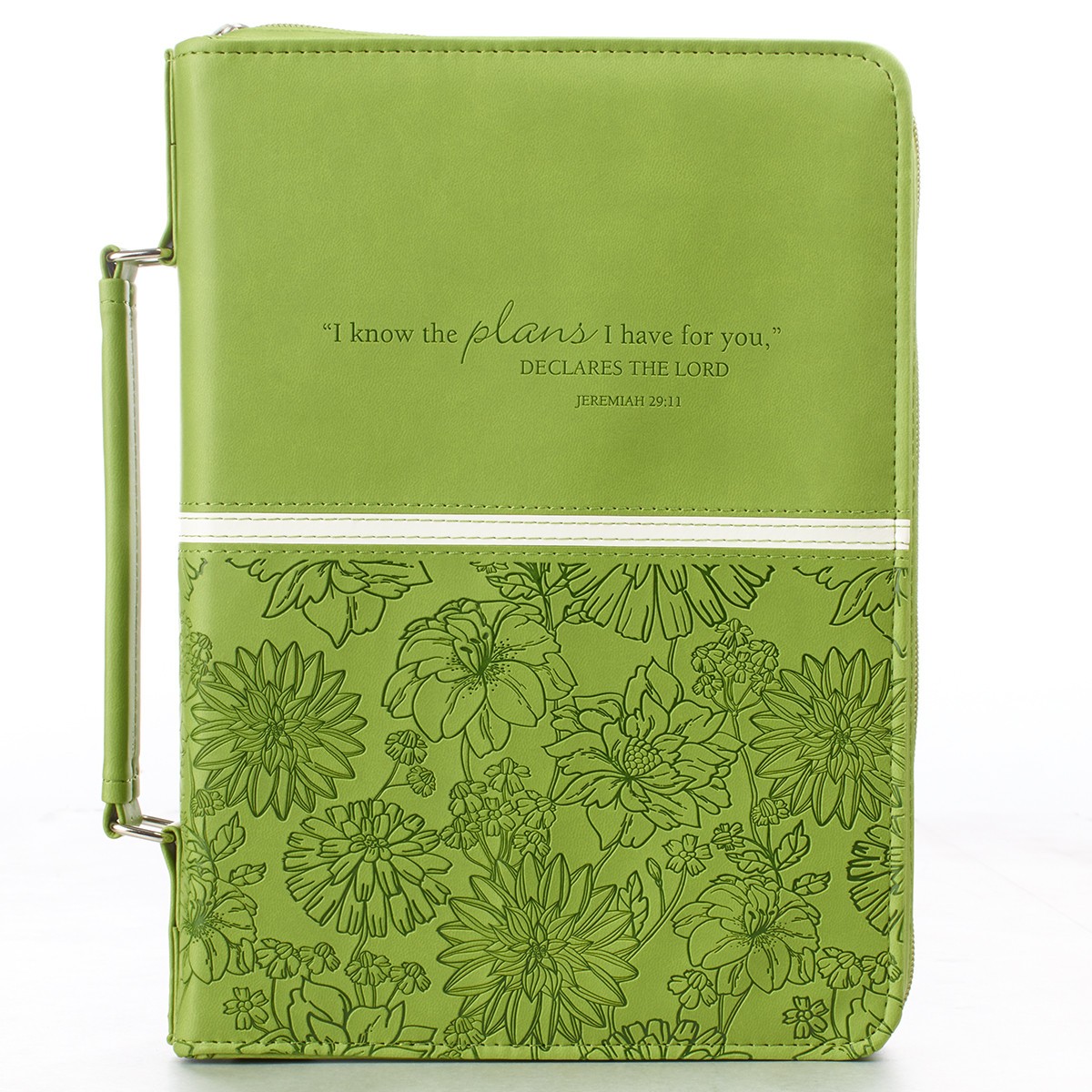 Funda para Biblia Jeremías 29:11. Imitación piel. Lima - XL