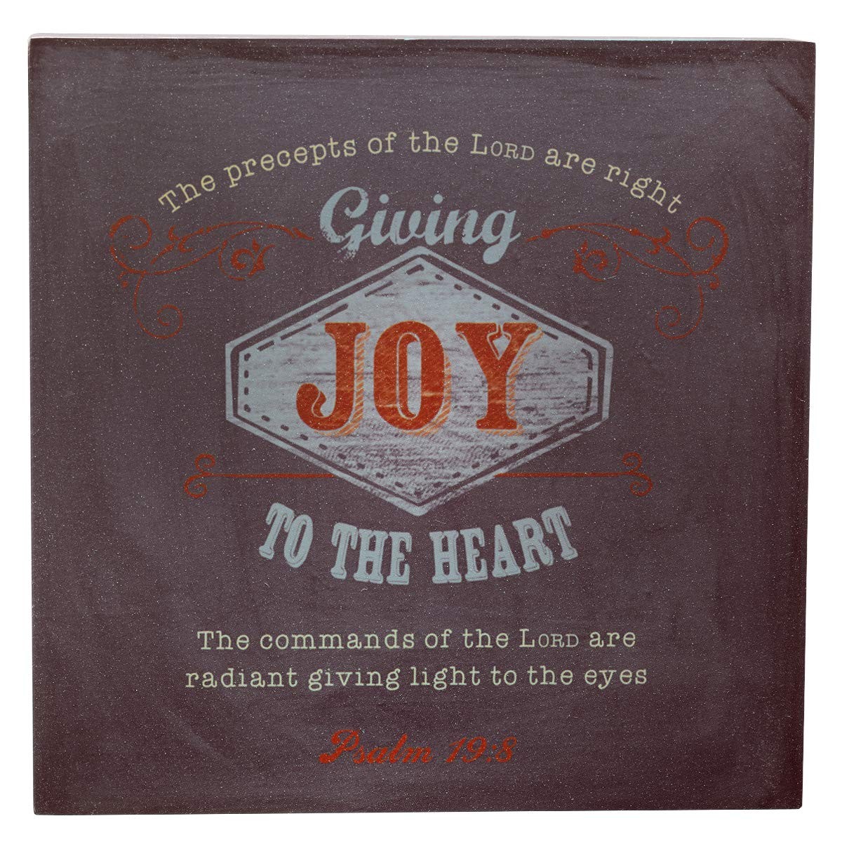 Placa de madera Salmo 19:8