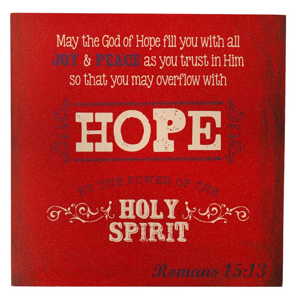 Placa de madera Romanos 15:13