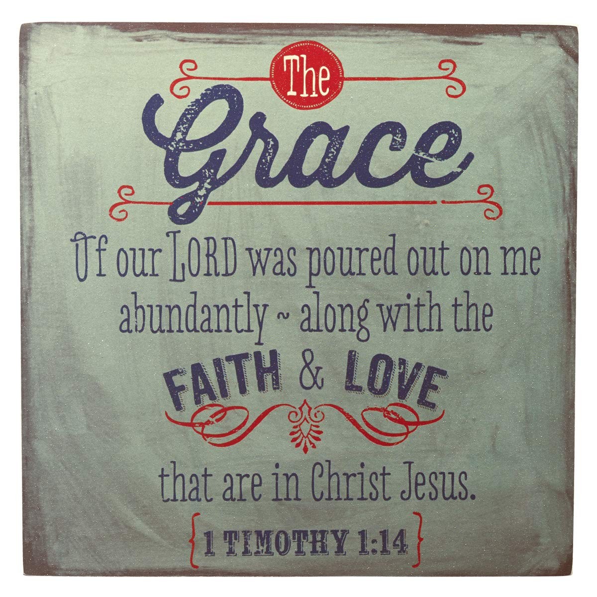 Placa de madera 1 Timoteo 1:14