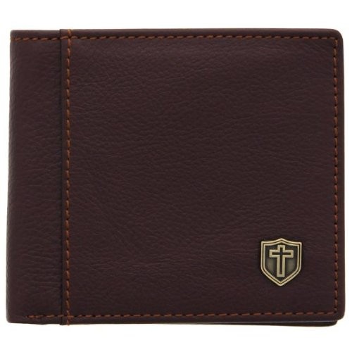 Monedero y billetera Cruz. Piel genuína. Rojo